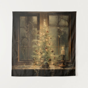 Vintage Christmas Night Tapestry