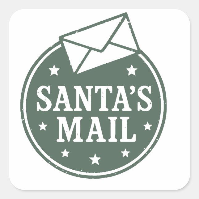 Vintage Christmas North-pole  Square Sticker (Front)