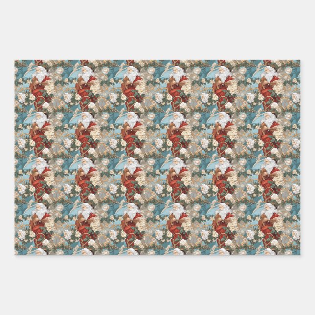 Vintage Christmas Nostalgia  Wrapping Paper Sheet (Front 3)