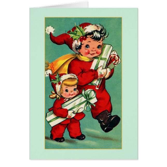 Vintage Christmas Note Card (Front)