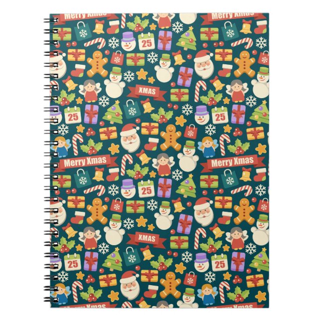 Vintage Christmas Nutcrackers Merry Christmas Cute Notebook (Front)