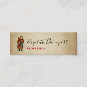 Vintage Christmas Old World Santa Claus Mini Business Card