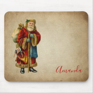 Vintage Christmas Old World Santa Claus Mouse Mat