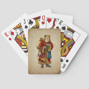 Vintage Christmas Old World Santa Claus Playing Cards