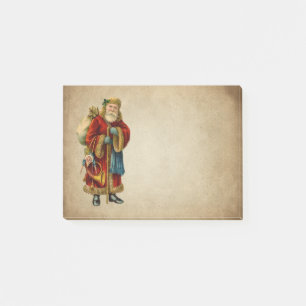 Vintage Christmas Old World Santa Claus Post-it No Notes