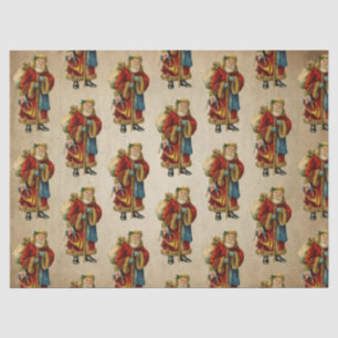 Vintage Christmas Old World Santa Claus Tissue Paper