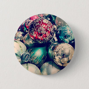 Vintage Christmas Ornaments 6 Cm Round Badge