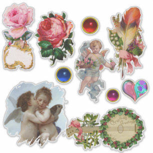 Vintage Christmas Ornaments,Angels ,Roses,Flowers