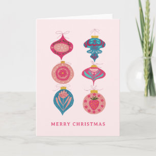 Vintage Christmas Ornaments Card
