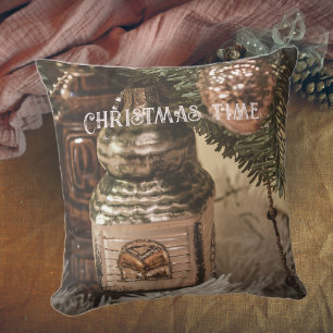 Vintage Christmas ornaments Cushion