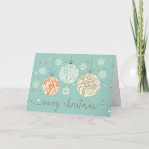 Vintage Christmas Ornaments Greeting Card