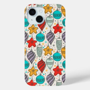 Vintage Christmas Ornaments Holiday iPhone 15 Case