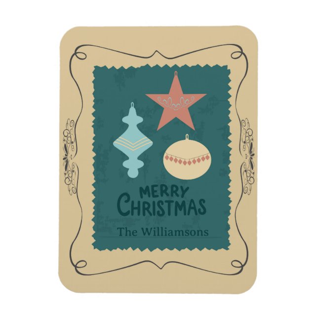 Vintage Christmas Ornaments Magnet (Vertical)