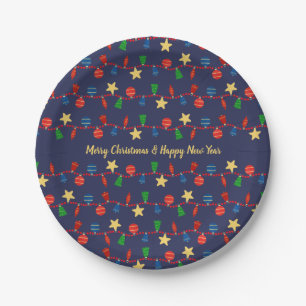 Vintage Christmas ornaments Paper Plate