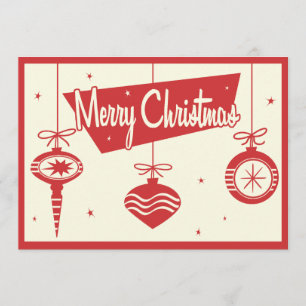 Vintage Christmas Ornaments Party Invitation