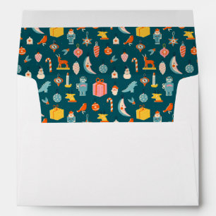 Vintage Christmas Ornaments Pattern Envelope