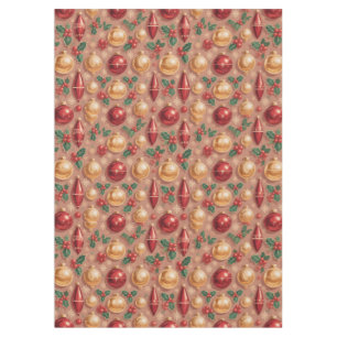 Vintage Christmas Ornaments Seamless Pattern Tablecloth
