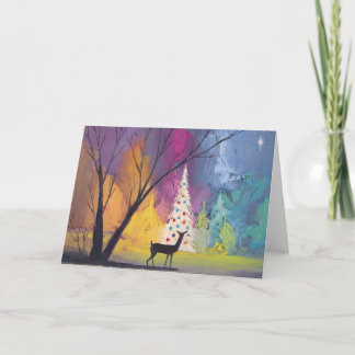 Vintage Christmas Painting Greeting Card