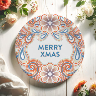Vintage Christmas Paper Plate