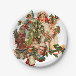 Vintage christmas Paper Plate