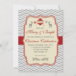 Vintage Christmas Party Invitation
