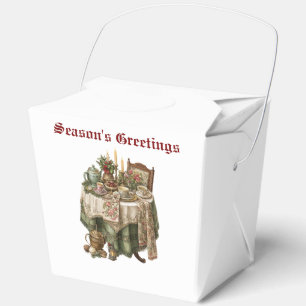Vintage Christmas Party Tableware Collection Favour Box
