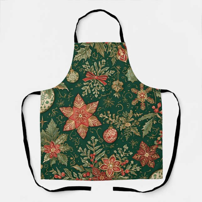 Vintage Christmas Pattern - Apron (Front)