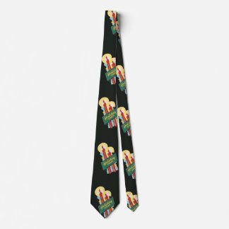 Vintage Christmas Pattern, Candles Holiday Cheer Tie