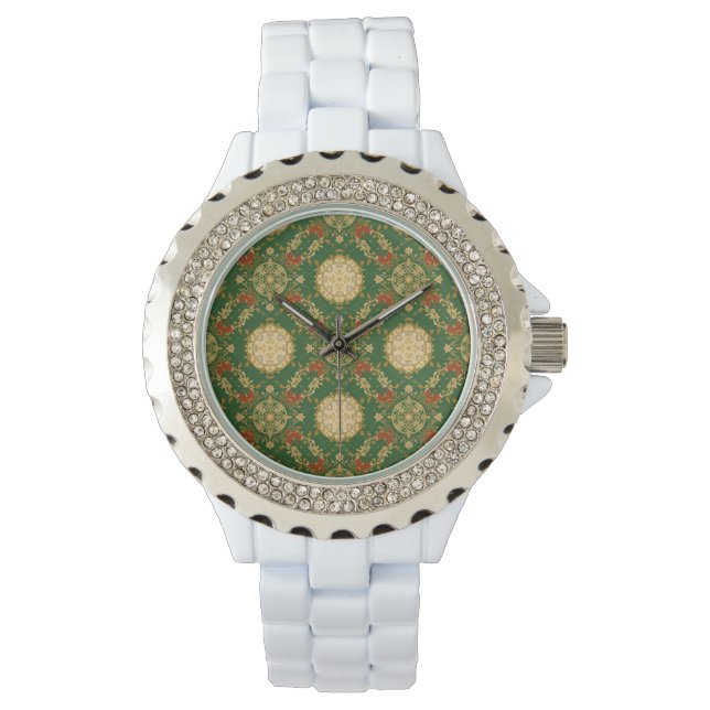 Vintage Christmas Pattern - eWatch Watch  (Front)
