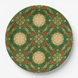 Vintage Christmas Pattern - Paper Plates 
