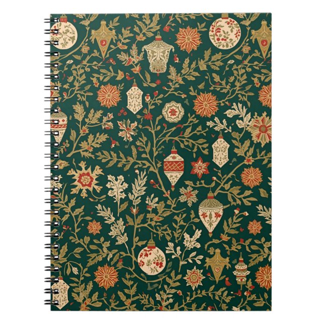 Vintage Christmas Pattern - Spiral Photo Notebook (Front)