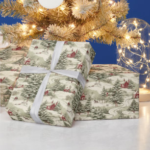Vintage Christmas Pattern Wrapping Paper