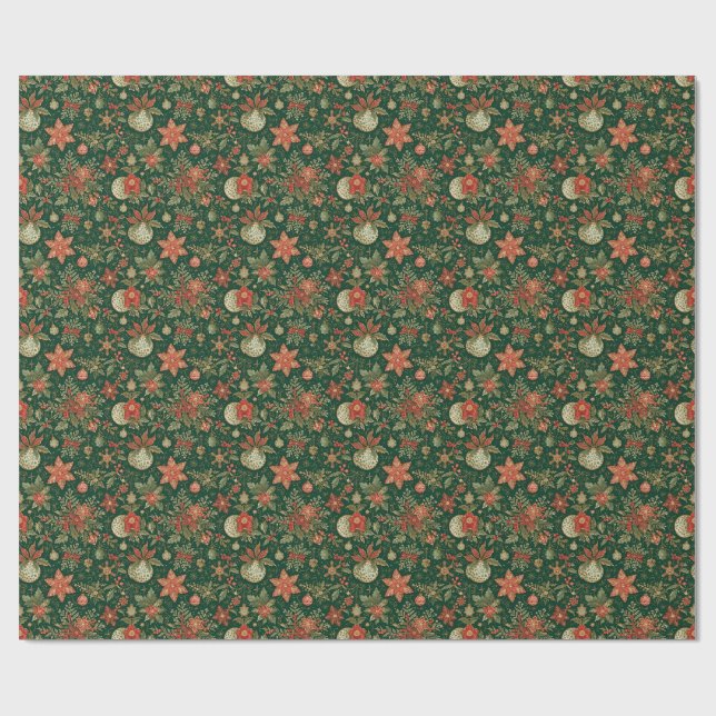 Vintage Christmas Pattern - Wrapping Paper (Flat)