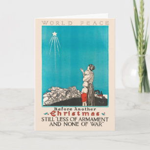 Vintage Christmas Peace Card