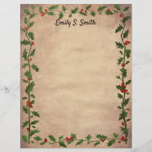 Vintage Christmas Personalised Writing Paper