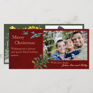 Vintage Christmas Photocard Holiday Card