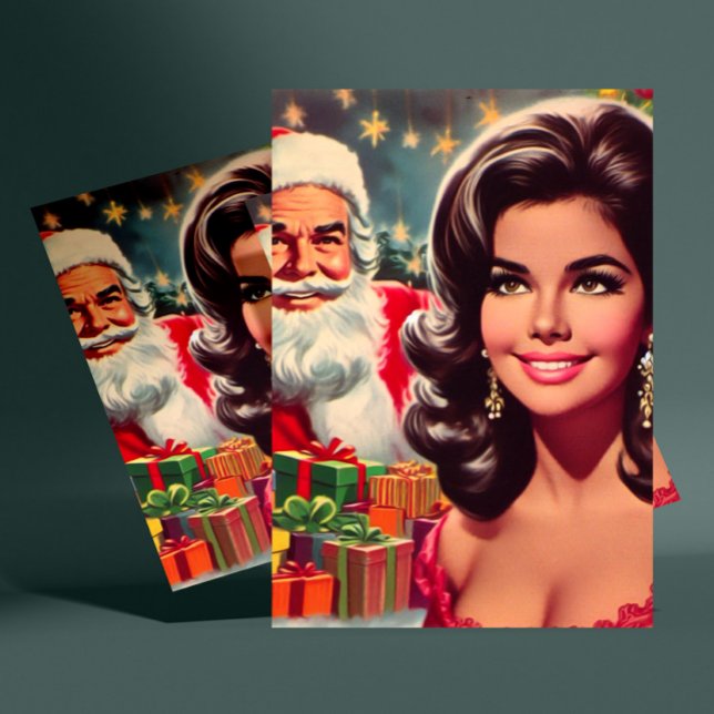 Vintage Christmas Pin-up Postcard (Creator Uploaded)