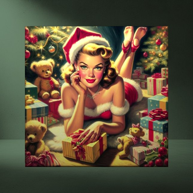 Vintage Christmas Pin up Tile (Creator Uploaded)