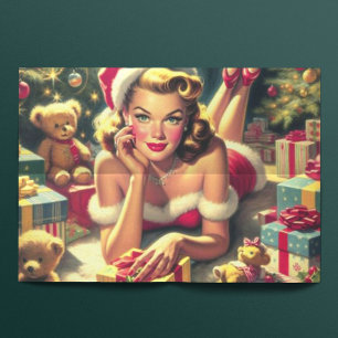 Vintage Christmas Pin up Tissue Paper