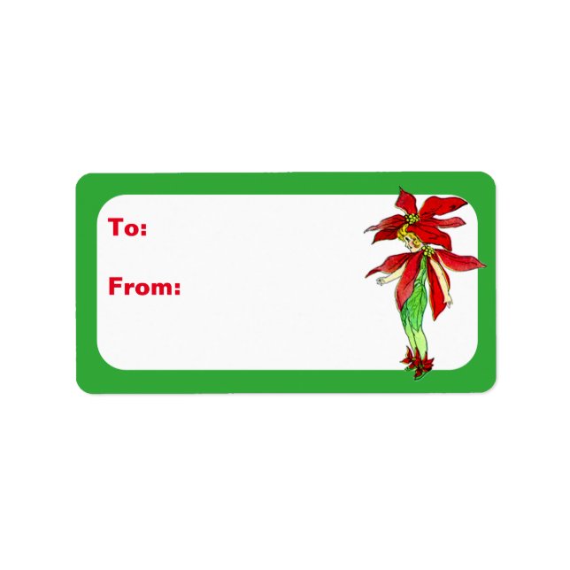 Vintage Christmas Pixies Label (Front)