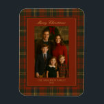 Vintage Christmas Plaid Timeless Elegant Photo Magnet<br><div class="desc">Inspired by the timeless elegance of a Ralph Lauren Christmas, this holiday photo magnet blends rich plaids with an heirloom-style design that feels both elevated and cosy. A deep red and green tartan border frames your family photo, while elegant gold script adds a classic monogram look. Whether you're sending greetings...</div>