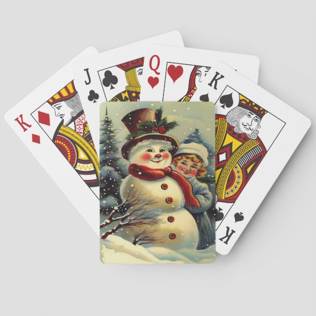 vintage christmas  playing cards (Back)