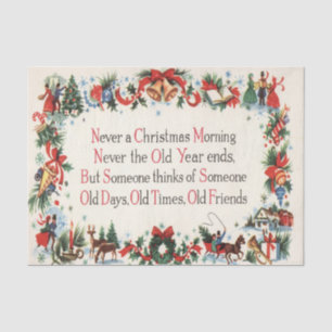 Vintage Christmas poen Holiday party tissue Paper