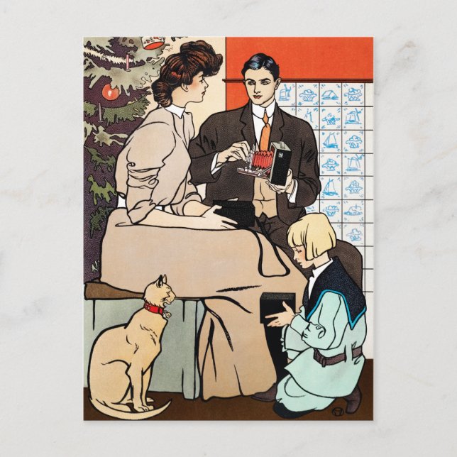 Vintage Christmas Postcard (Front)