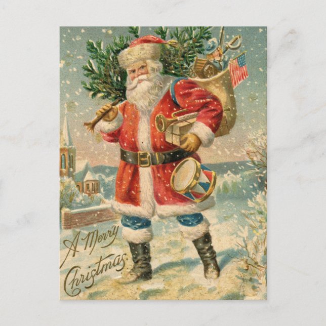 Vintage Christmas Postcard (Front)