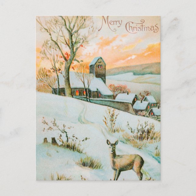Vintage Christmas Postcard (Front)