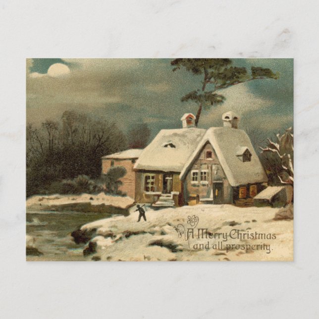 Vintage Christmas Postcard (Front)