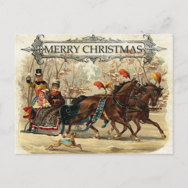 Vintage Christmas Postcard (Front)