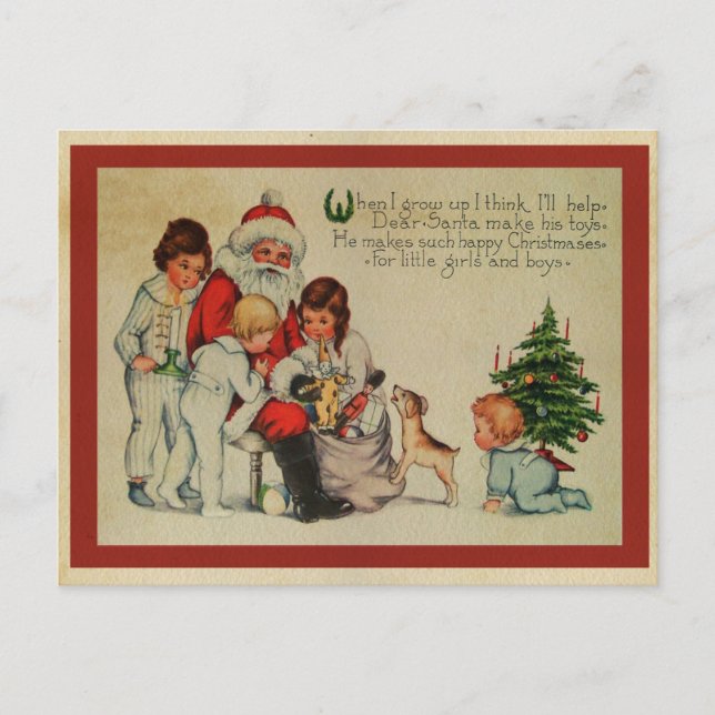 Vintage Christmas Postcard (Front)