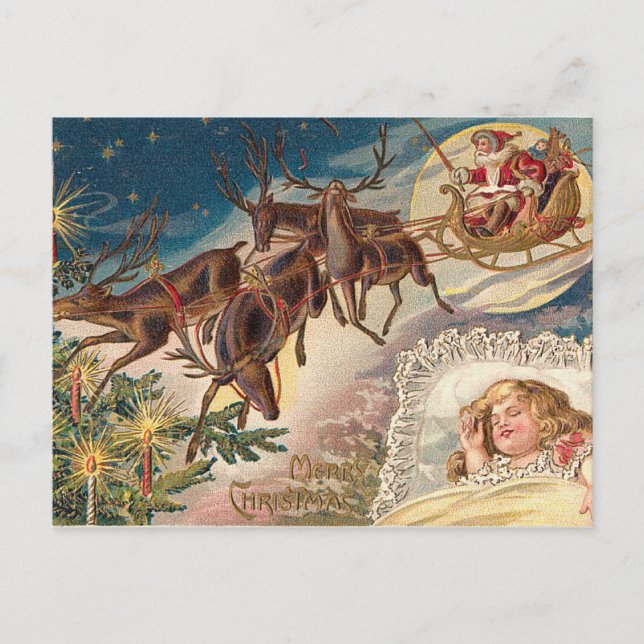 Vintage Christmas Postcard (Front)